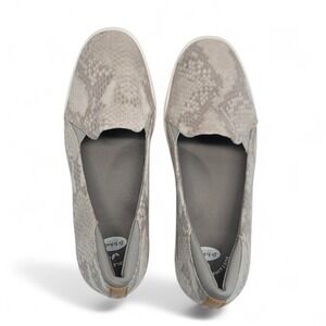 Dr Scholls Womens Slip On Loafer Shoes Snake Print Gray Size 6.5M